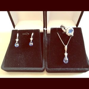 LeVian Diamond and Sapphire Ring Set
